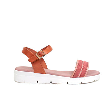 ALTEA Salmon Pink and Nude Cow Leather