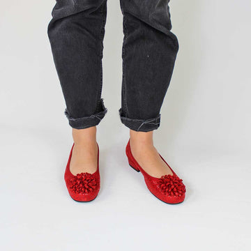 CERIELLE Red Leopard Suede