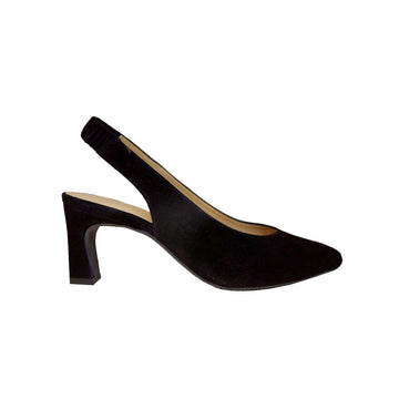 Salón mujer piel, zapatos tacón bajo, puntera negra, zapatos bicolor Rimini  -  España