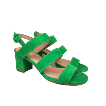 SHEYLA Clover Green Suede Leather