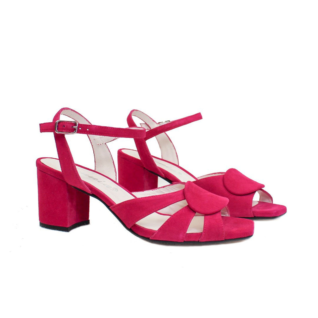 SILVIA Magenta Pink Suede Leather
