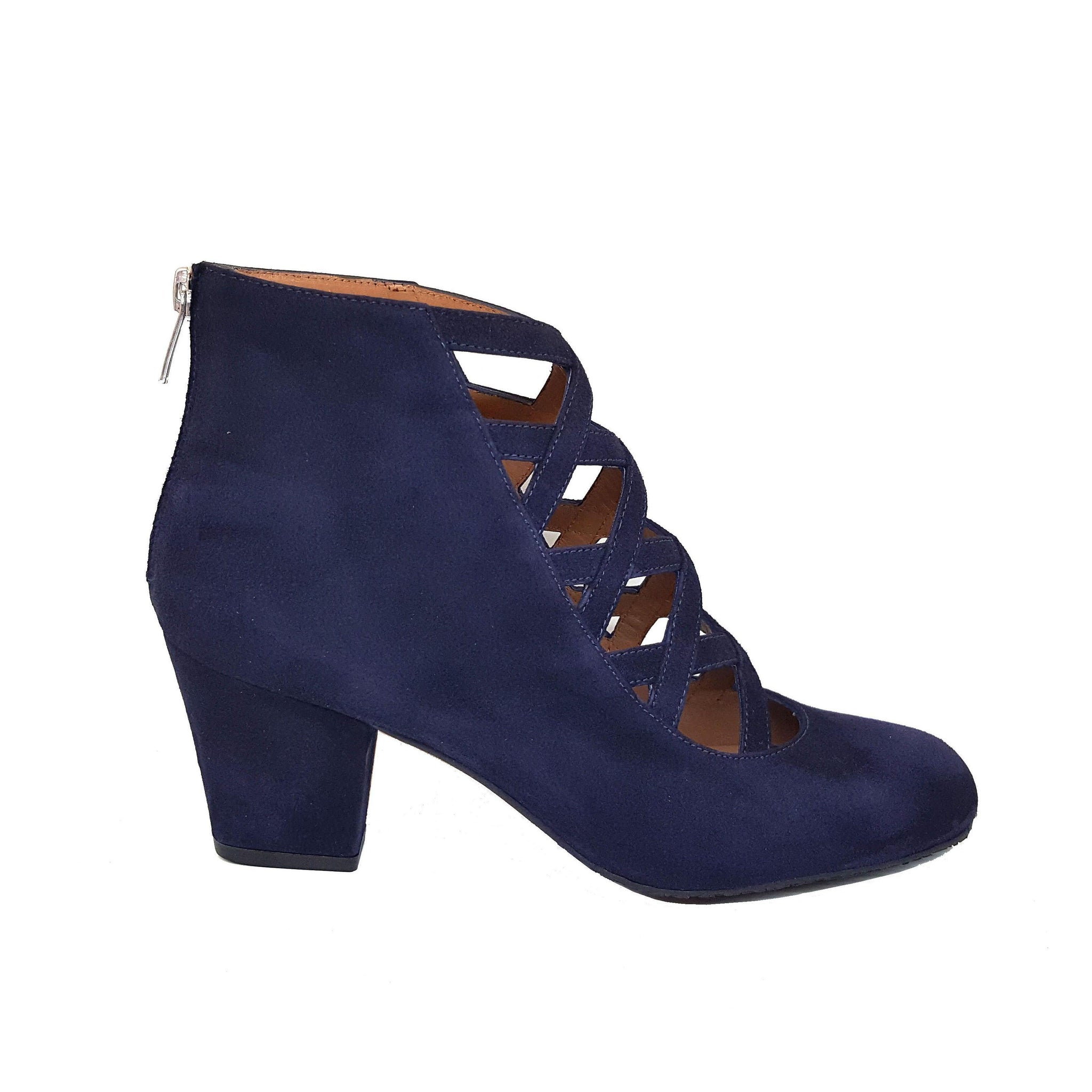 XUPPA Navy Blue Leather Suede